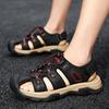 Men's Genuine Leather Sandals Brand Beach Sandal Summer Male Outdoor Casual Lightweight Sandal Fashion Sneakers Large Size 38-46