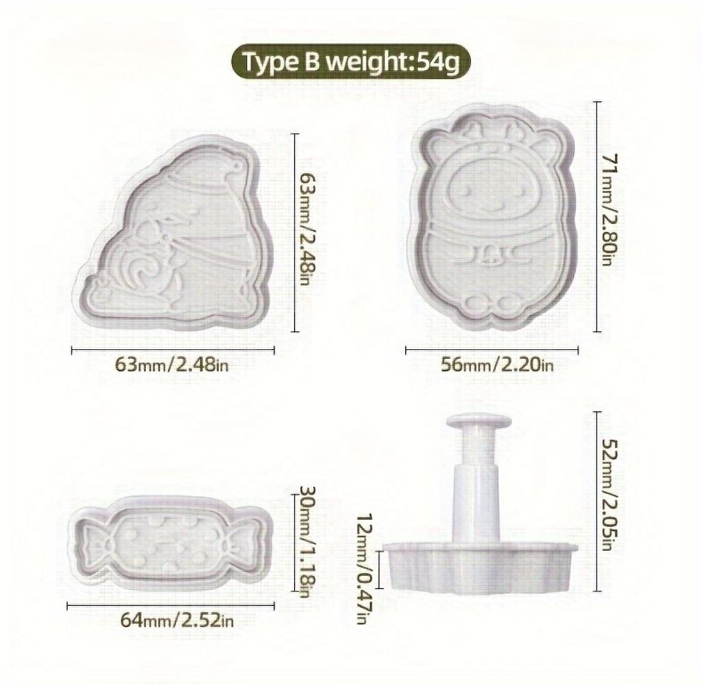 Corner Animal Cookie Embossing Mold Set DIY Fondant Cake Tool