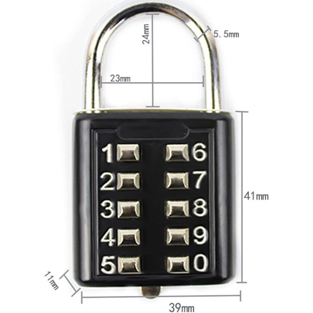 Padlock Digits Combination Lock,Button Combination Security Padlock Digital Lock, for Gym or Sports Locker, Case, Toolbox, Fence, Hasp Cabinet