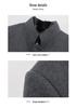 Men's Winter Woolen Coat with Mink Fur Collar and Duck Down Liner