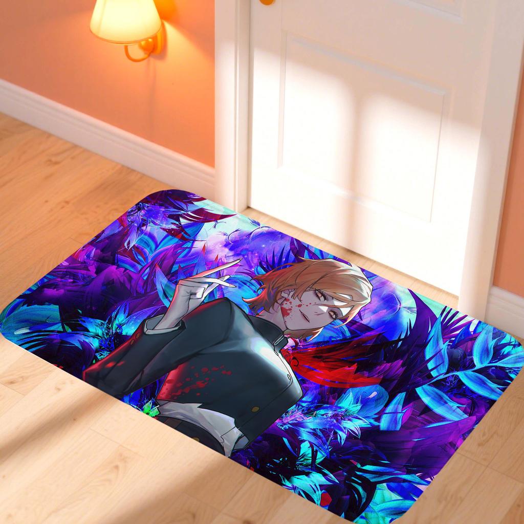Jujutsu Kaisen Doormat Gojo Satoru Foot Mat Room Mats Bedroom Rug Home and Decoration Motorcycle Carpet for Kitchen Non-slip Pad