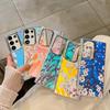 Electroplating Laser Flowers Suitable for Samsung S25 Ultra Mobile Phone Case Anti Fall S24PLUS Matte A56 Hard Shell
