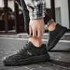 Fashion Men's Leather Casual Sneakers Handmade Breathable Shoes Soft Low-top Working Shoes