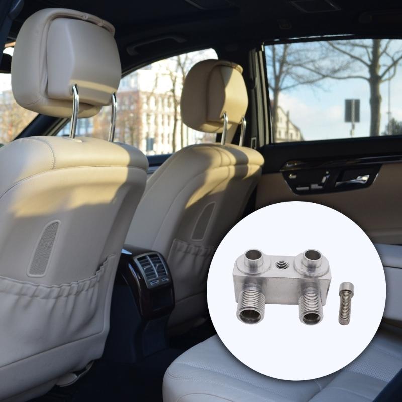 A/C Compressor Adapter Fitting A/C Compressor Fitting Adapter Replacement Aluminum Polished Finish