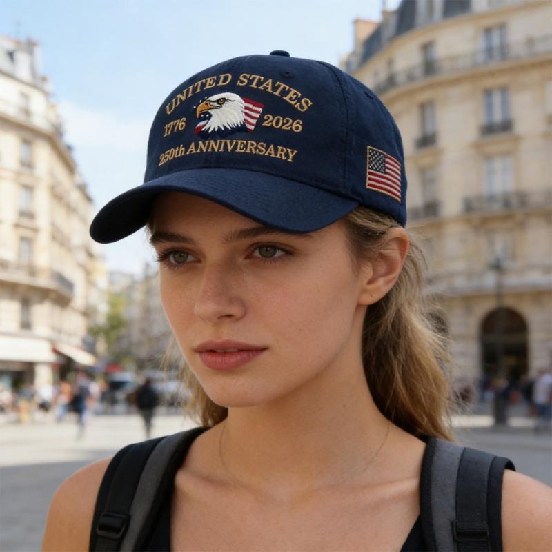 Breathable Baseball Cap For Outdoor Activities 250th Anniversary Of American Independence Lightweight Design