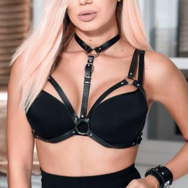 Ladies' Leather Fashion Chest Decoration Strap Adjustable Sexy Binding Belt Punk Body Strap Daily Couple Holiday Party Matching