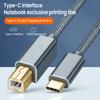 Type-c To Usb Printer Cable Data Line Scanner Fax Machine Printing Cord Universal Electronic Piano