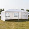 3x6m 6-sided 2 Doors Spiral Tube Pergola White Pe Cloth Strong Waterproof Tent For Household Wedding