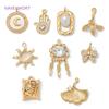 Multi Styles Decorative Pendants 18K Gold Plated Brass Pendants Charms For Jewelry Making Supplies,DIY Necklace Accessories