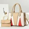 Splicing Single Color Shoulder Crossbody Bag Handbag With Wallet Women Gift