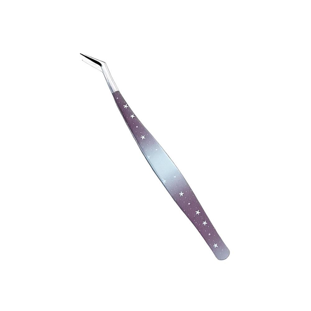 Anti-static Curved Stickers Tweezers Lashes Extension Tweezer  Miniature Scene Stickers A
