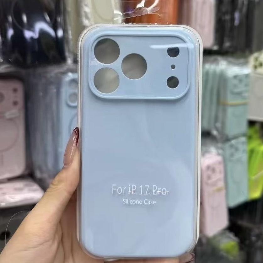 Luxury Liquid Silicone Original 1:1 Phone Case For iPhone Air 17 Pro Max 17 Pro 17 AI Camera Button Anti-drop Full-protect Cover
