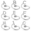 Glänzender Ring mit 26 Buchstaben, verstellbar, mit Initiale zum Öffnen, Charm-Schmuck, Geschenk