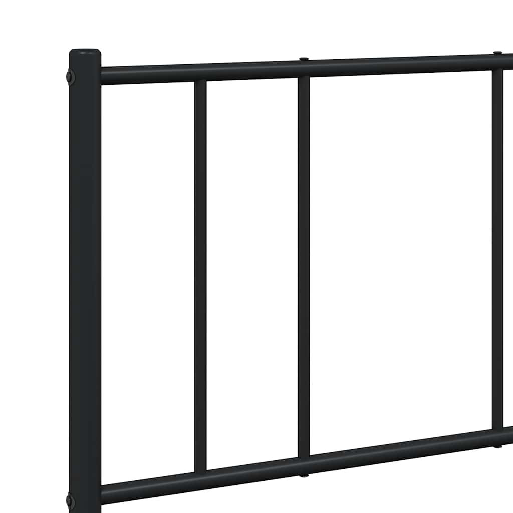 Metal Bed Frame without Mattress Black 160x200 cm
