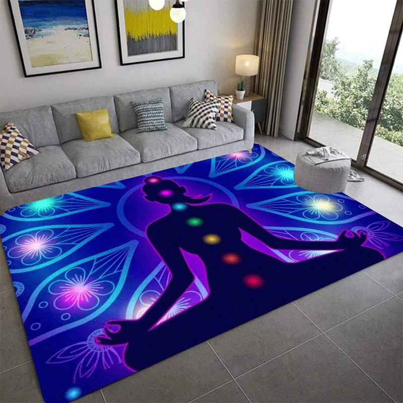 M-Mandala Bohemia Printed Carpet Fashion Yoga Mat Non-Slip Carpet Bedroom Decoration Outdoor Carpet Bedroom Birthday Gift