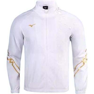 Giacca Impermeabile Traspirante Antivento Casual da Esterno con Zip e Cappuccio Rimovibile Uomo Giacca Bianca Oro P2CE26Z101