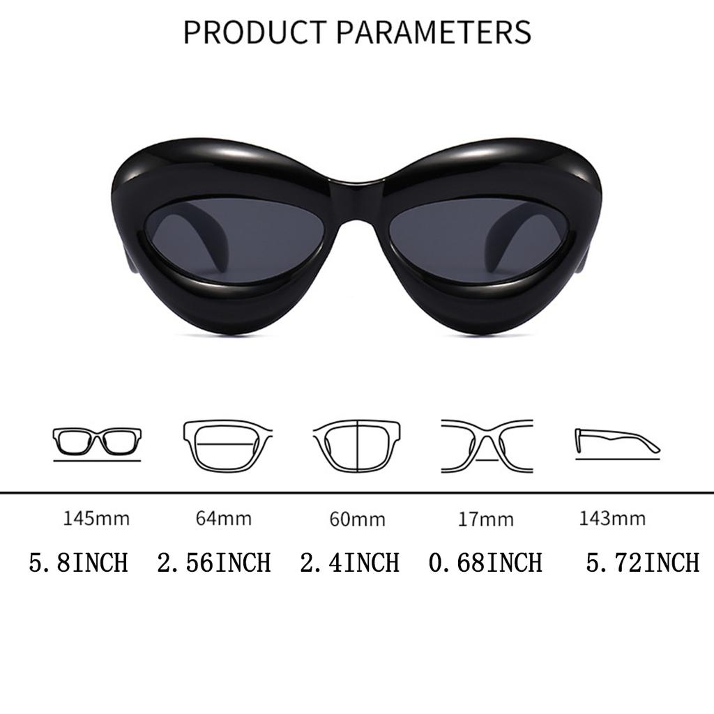 Neue Aufblasbare Brillen Lustige Catwalk-Brillen Straßen-Sonnenbrillen Bunte Modebrillen Dekorative Brillen