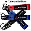 Nylon Hawk Buckle Car Keychain Keyring for Mitsubishi Ralliart Cordia Pajero Lancer Eclipse Galant Mirage L200 Key Ring Holder TX1
