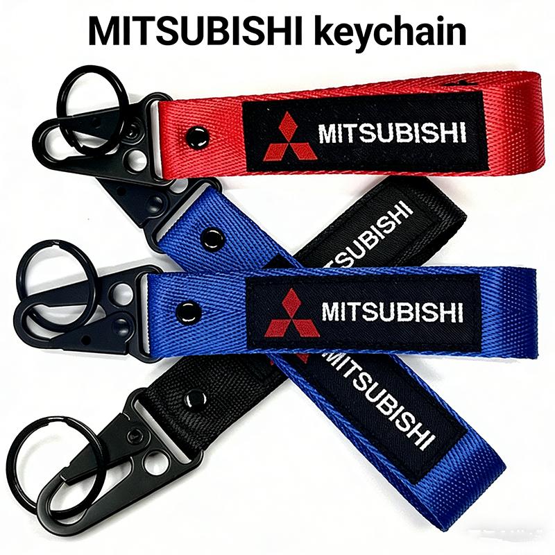 Nylon Hawk Buckle Car Keychain Keyring for Mitsubishi Ralliart Cordia Pajero Lancer Eclipse Galant Mirage L200 Key Ring Holder TX1