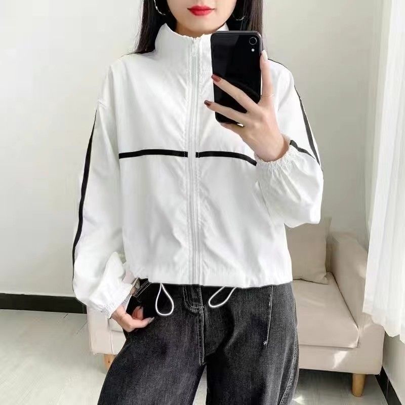 Damen Trendige Kurze Lässige Oberbekleidung Minimalistisch Vielseitig Koreanischer Stil Jacke Top für Frühling und Herbst