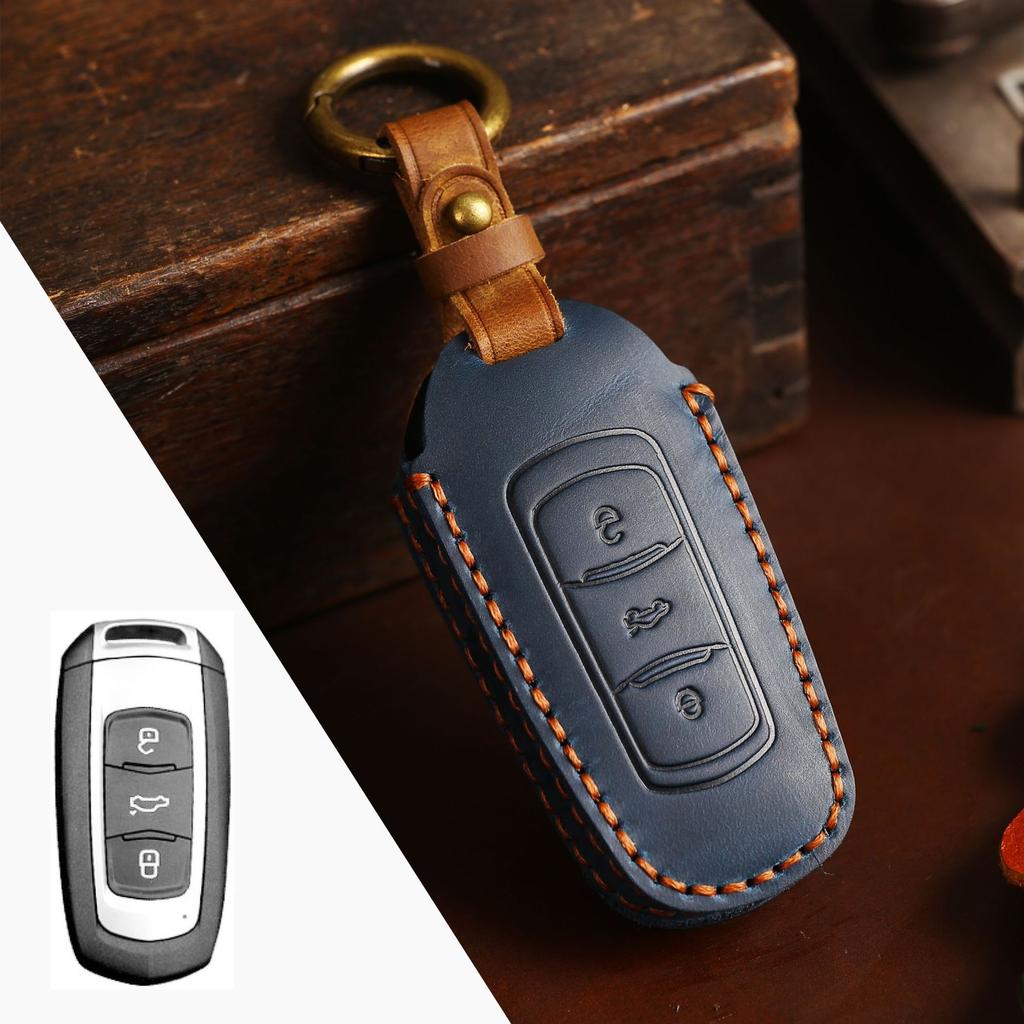 Leather key cover is suitable for Geely key cover, Emgrand GS Global Hawk, British Vision car key cover, handmade.