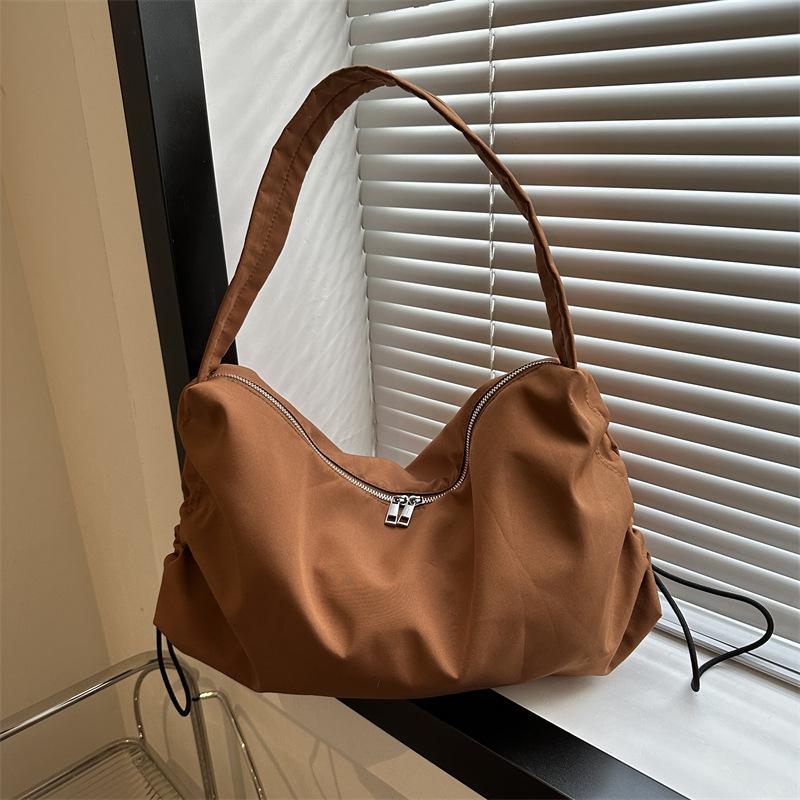 Summer New Casual Simple Shoulder Bag Versatile Solid Color Oblique Span Bag Fashionable Large Capacity Tote Bag