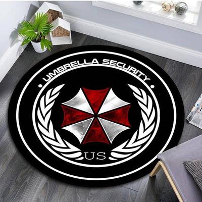 Juego de dibujos animados Umbrella Corporation serie de arte sala de estar alfombra redonda Resident Evil alfombra para silla de ordenador