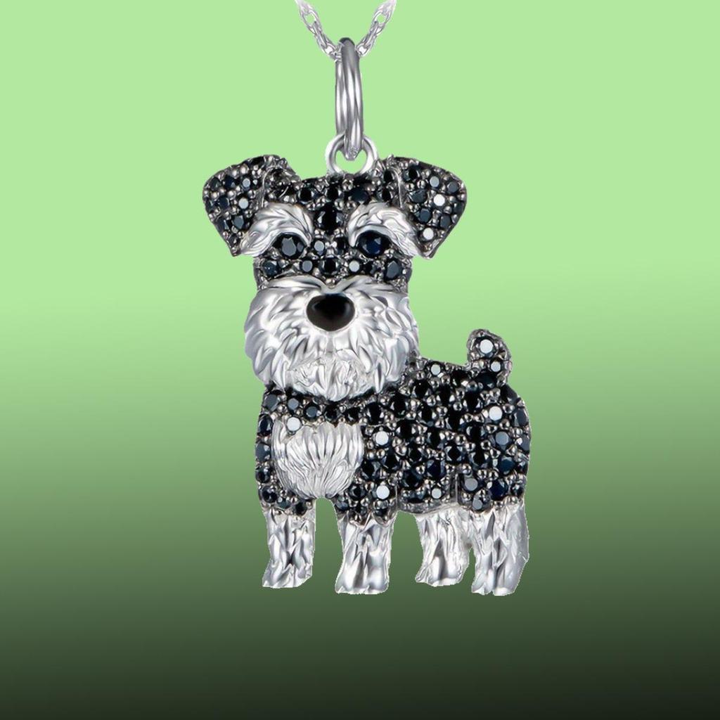 Charming Shy Puppy Cartoon Pendant - Trendy, Cute, Exquisite Pet Necklace