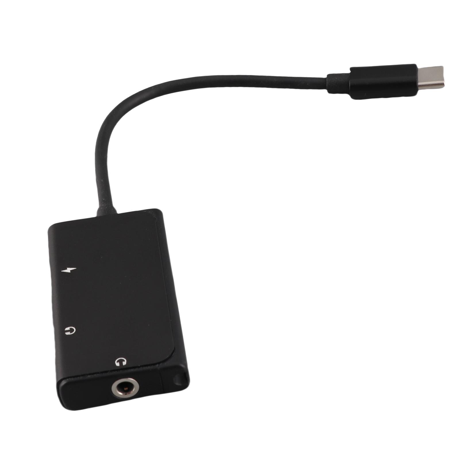 

3 in 1 Type C Audio Adapter USB C to Headphone Adapter for Dual Type C and 3.5mm Aux Jack