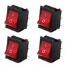 Pack of 4 Sturdy Rocker Switches With LED Lighting Home Accessory for Clear Status Indication In Multiple Devices