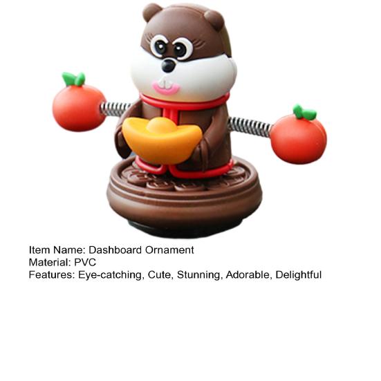 Enfeites de Painel de Carro Yousheng Mola Tremendo Estatueta de Animal Decoração de Carro da Sorte para Painel de Veículo Interior de Carro Caminhão SUV Automotivo