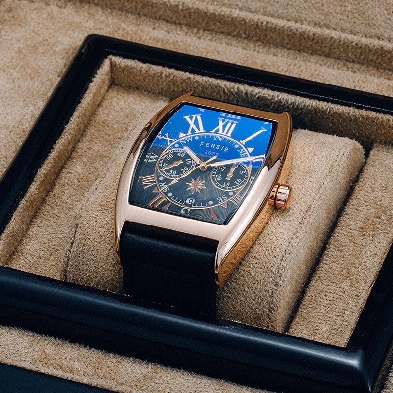 UTHAI CQ326 Wine barrel shaped men's watch, calendar, waterproof couple quartz watch, the best choice for gift giving occasions