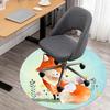 1pc fox rabbit Round Chair mat Area Rug - Non-Slip, Floor Mat for Office, Bedroom, and Indoor Decor c1125609