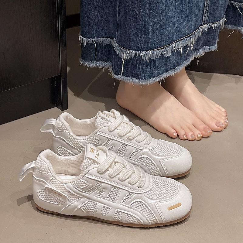 Soft Leather Breathable Shoes for Women, Thick-soled Casual Sports Shoes, Soft-soled Dad Shoes