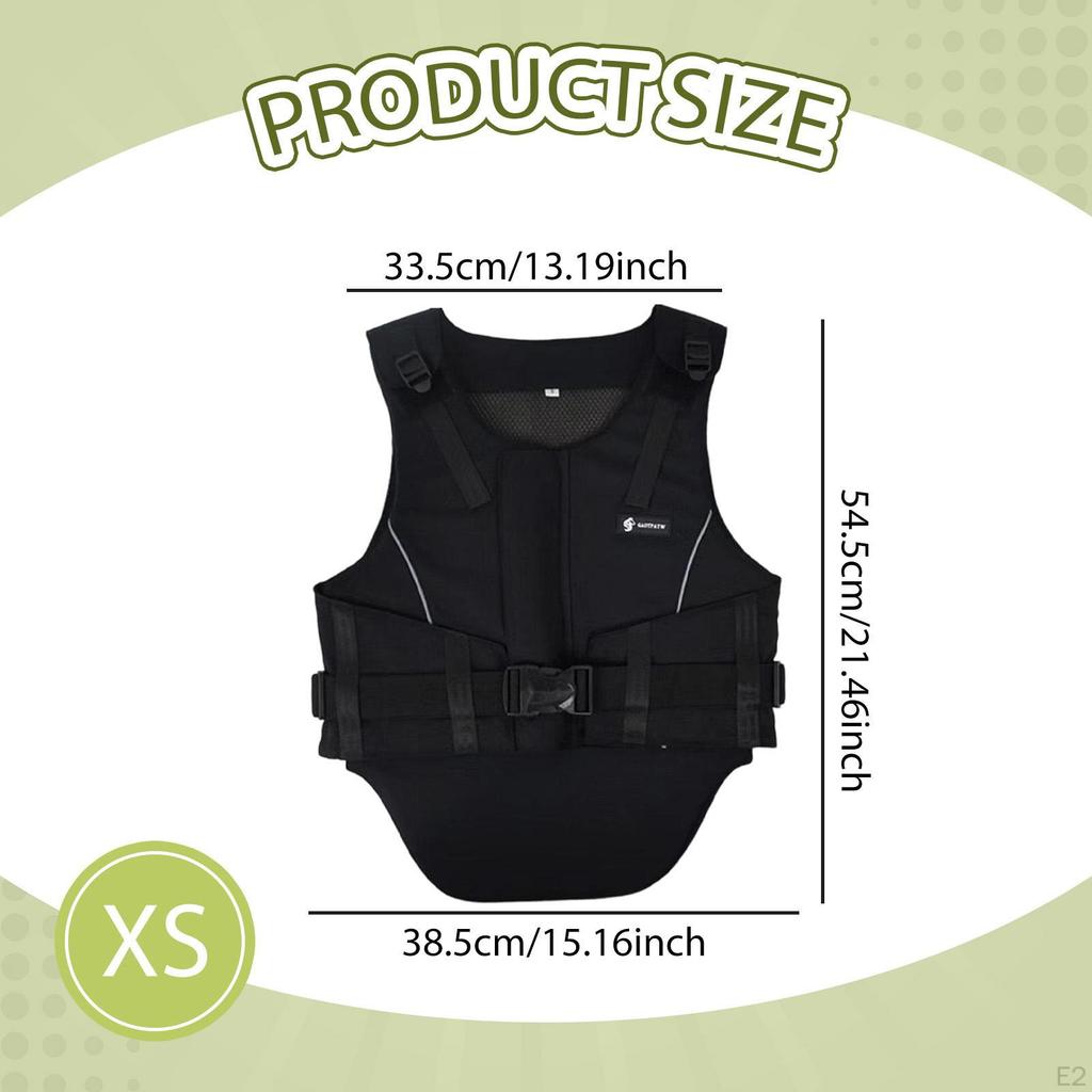 Riding Vest for Teenagers And Adults, Padded with Extended, Shock-absorbing Padding,