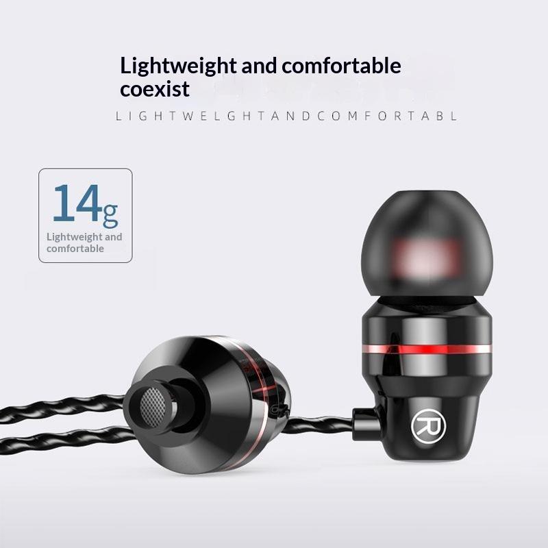 3.5Mm Wired Earphones 360° Surround Sound In Ear Wired Headphones With Microphone Wired Control Wired Headphones