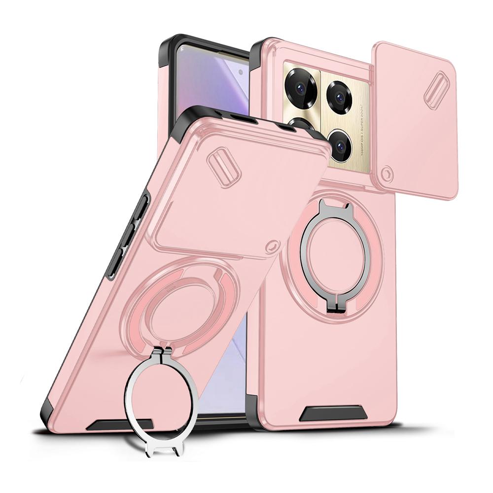 KEYSION 360° Ringständer Handyhülle für Infinix Note 40 Pro 4G 40 Pro+ 5G Schiebekamera Schutz Magnetisch Stoßfest Rückseite
