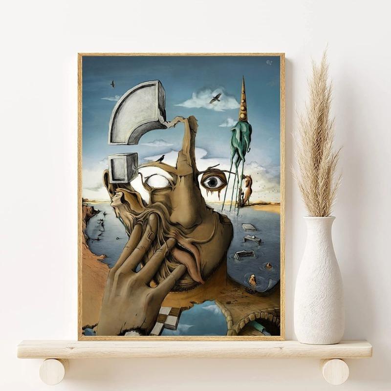 

Винтажный сюрреализм Знаменитое произведение искусства Сальвадора Дали Холст Живопись Постер HD искусство липкая стена водонепроницаемый дом гостиная 21cm×30cm NoFrame