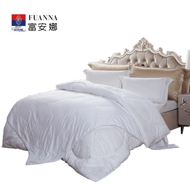 FUANNA Tussah Silk & Wool Blend 2-in-1 All-Season Quilt 203x229cm