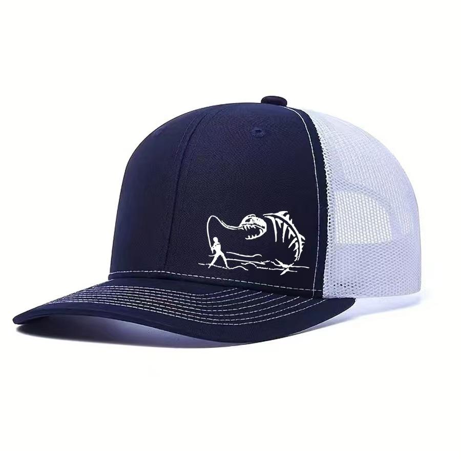 Nieuwe Unisex Ga Vissen Borduurwerk Baseball Net Caps Lente en Zomer Buiten Verstelbaar Casual Hoeden Zonbescherming Hoed