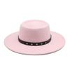 2022 Woolen Hat Women Spring And Autumn French Top Hat White Flat Edge Wide Brim British Men