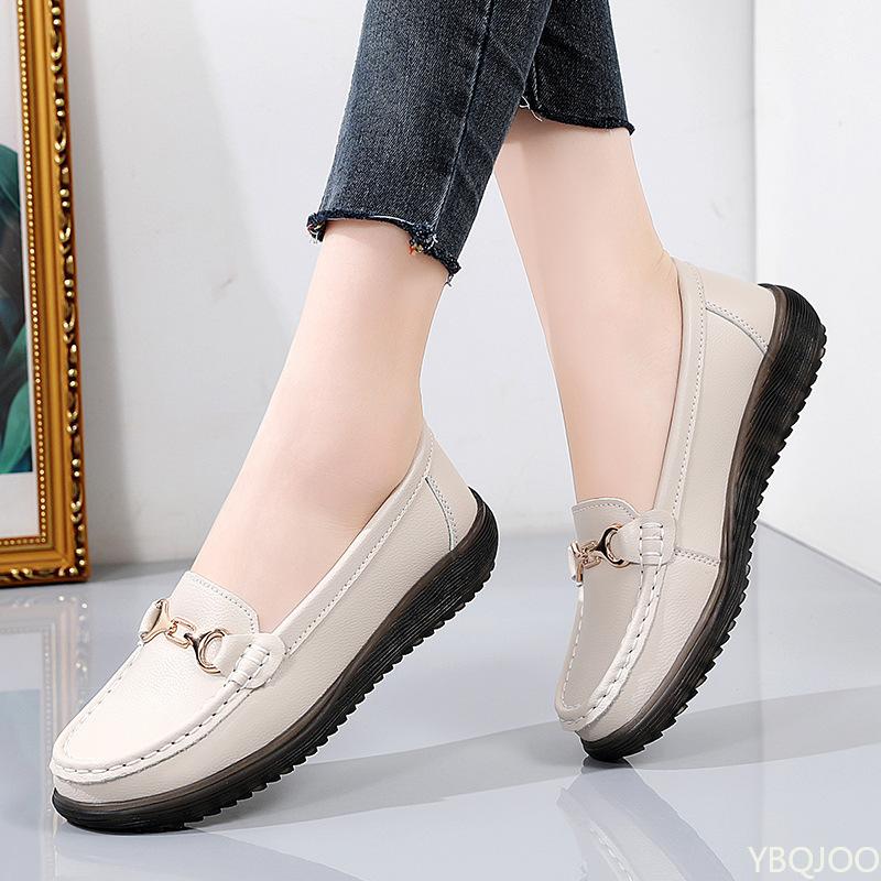 Fashionable Soft Sole Single Shoe New Summer Metal Design Women's Breathable and Non Slip Casual Women's Shoes Zapatos De Mujer