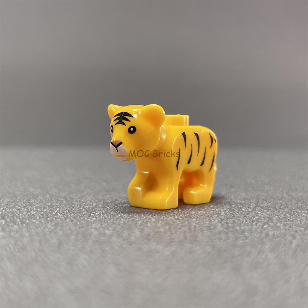 MOC Bricks Tiger City Zoo Pet Accessories Figures Farm Zoo DIY Dolls Educational Assembled Toys For Children