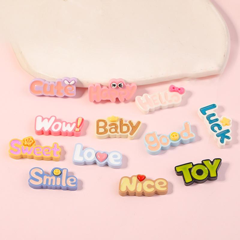 Colorful Epoxy Resin Letter Sign for DIY Projects: Phone Case Decals, Fridge Magnets, Shoe Buckles