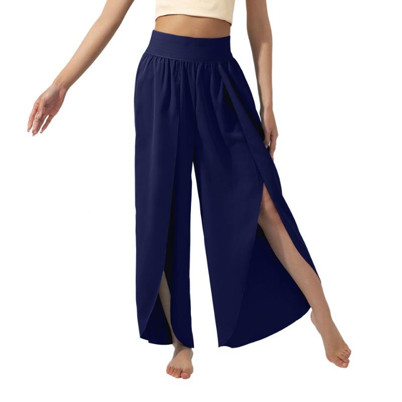 Women's Summer New Fashion All In One Slim High Waist Slit Loose Casual Yoga Pants