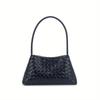 Borsa intrecciata in pelle PU francese, borsa a spalla da donna, borsa sottospalla, borsa retrò in pelle conciata al vegetale, borsa da mamma da donna, da donna