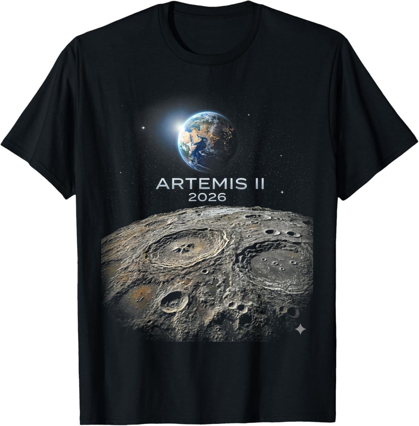 Футболка с изображением американского запуска ракеты Artemis 2026 к Луне S разноцветный