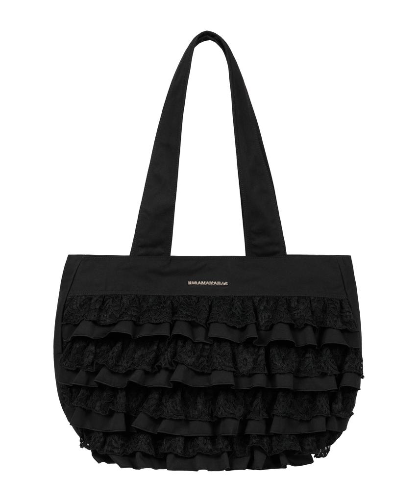 Iugamakaras Frilled Shopper Bag (Black)