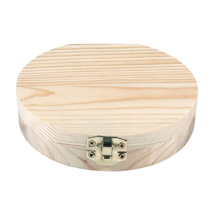 Wooden Box for Baby Teeth Ø 12 X 2.7 Cm