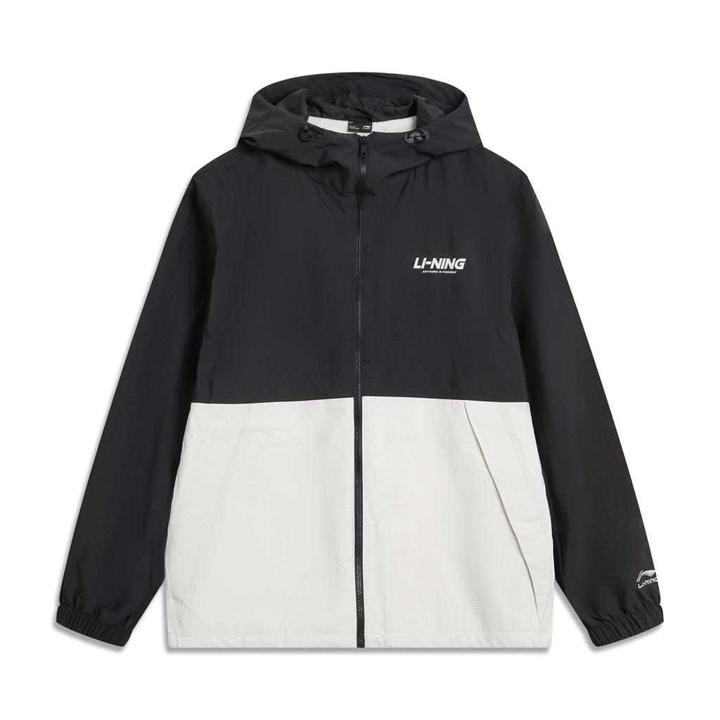 Li Ning Sports Lifestyle Series Fleece Lined Warm Comfortable Simple Hooded Zipper Casual Windbreaker Men Outerwear AFDVG11-4